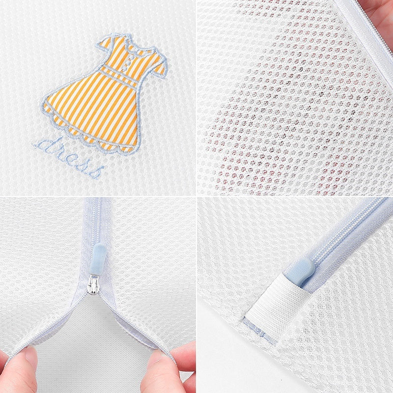 Sandwich Embroidery Thickening Laundry Net Bag Underwear Bra Laundry Protection Bags