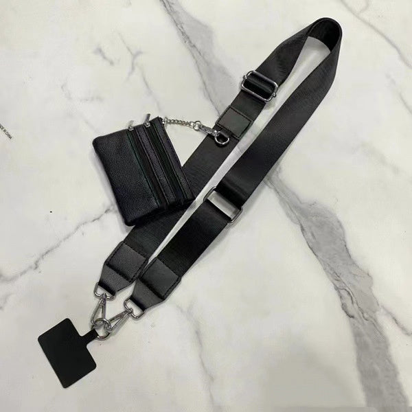 Mobile Phone Lanyard With Zipper Bag Cellphone Storage Bag