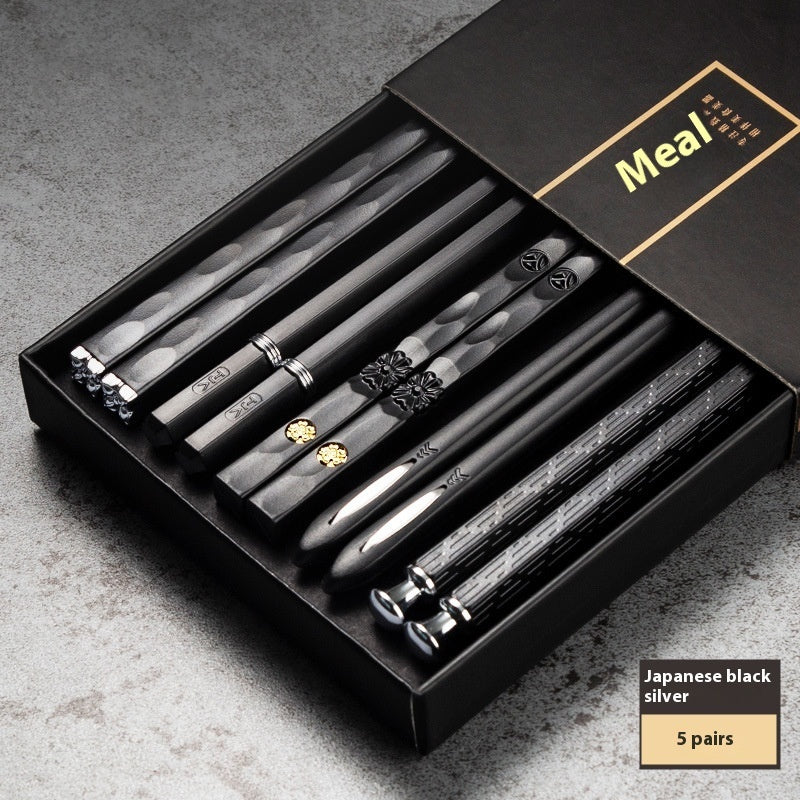 Light Luxury Alloy Chopsticks For Household Use One Person Per
