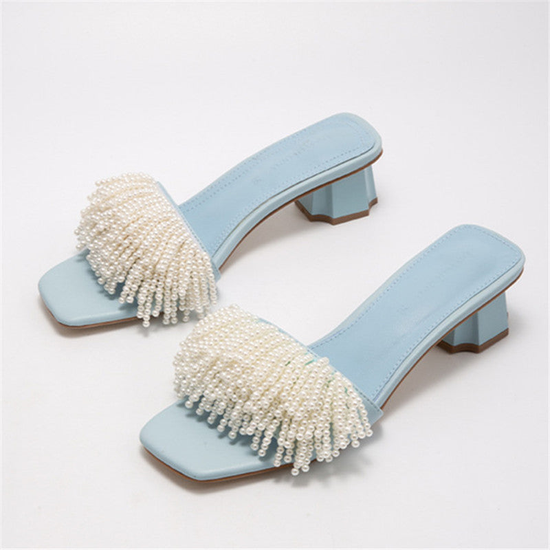 Women's New Resort Pearl Flat Roman Sandals