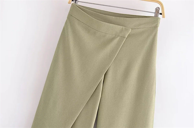 Women's Fashion Casual All-match Linen Blended Wrapping Towel Pants