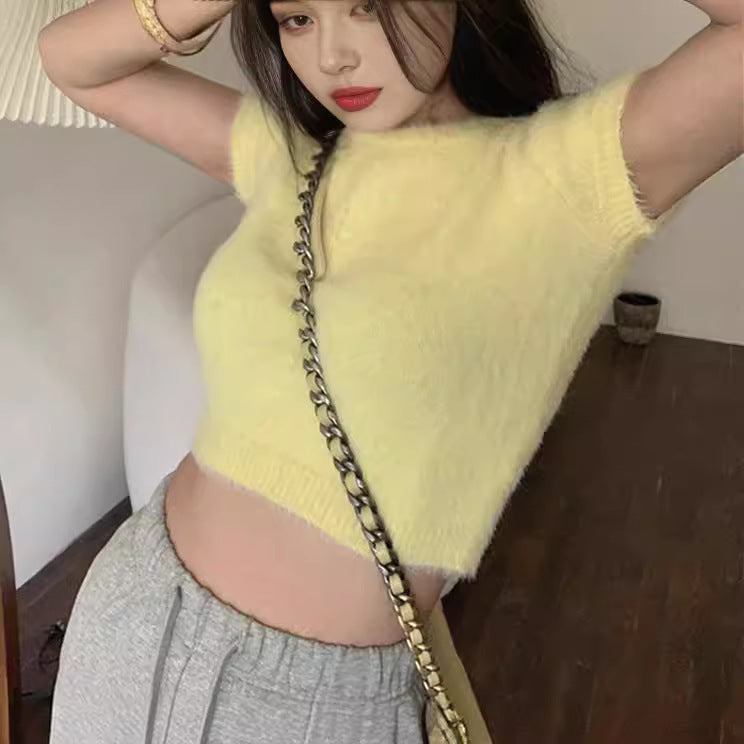 Short Sleeve Slim Fit Inner Wear Bottoming Shirt