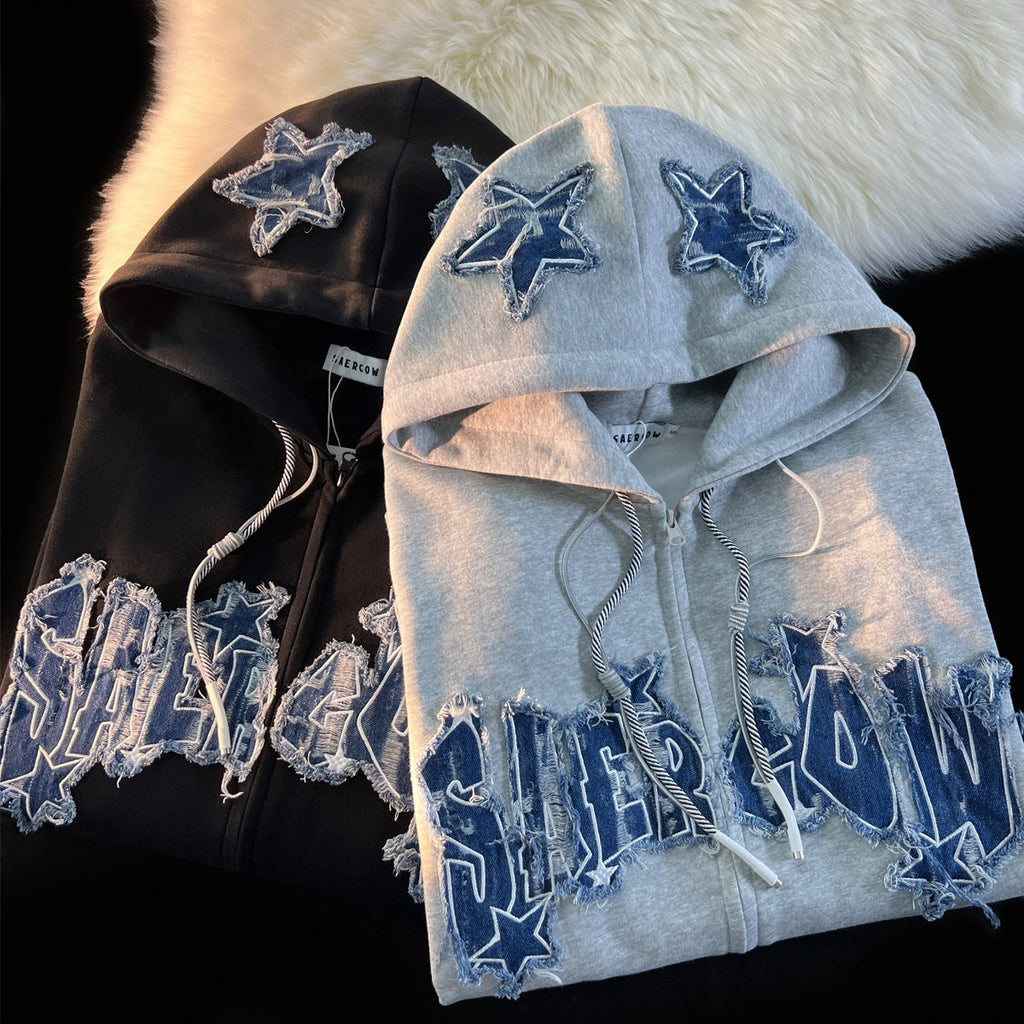 Letter XINGX Cardigan Coat Women's Zipper Sweater