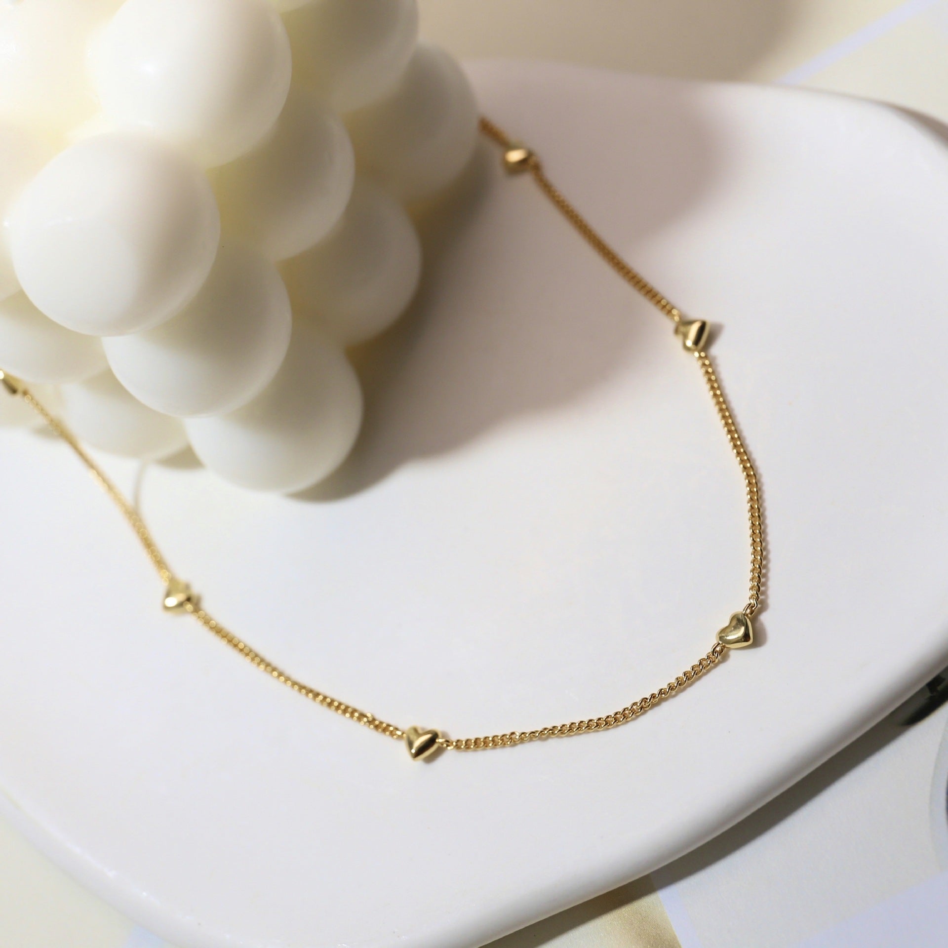 Special-interest Design Gold Silver Plated Love High Sense Necklace