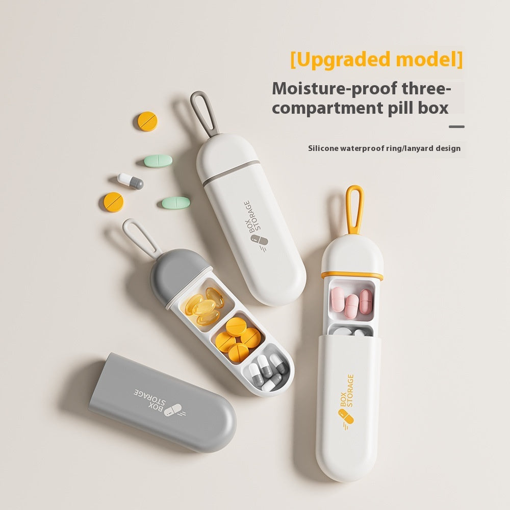 Portable Small Pill Case Tablets Storage Box Mini Small Sized Portable Medicine Pills Compartment Split Storaging Box