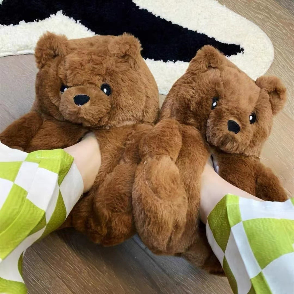 Indoor Cartoon Extra Thick Non-slip Animal Cotton Slippers