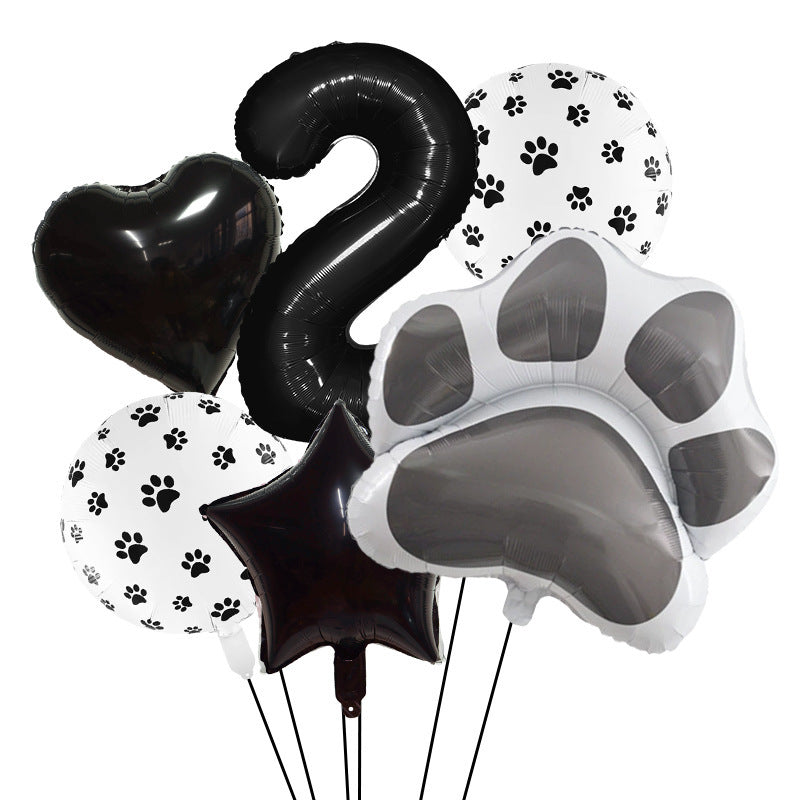 Animal Party Dog Cat's Paw Aluminum Balloon