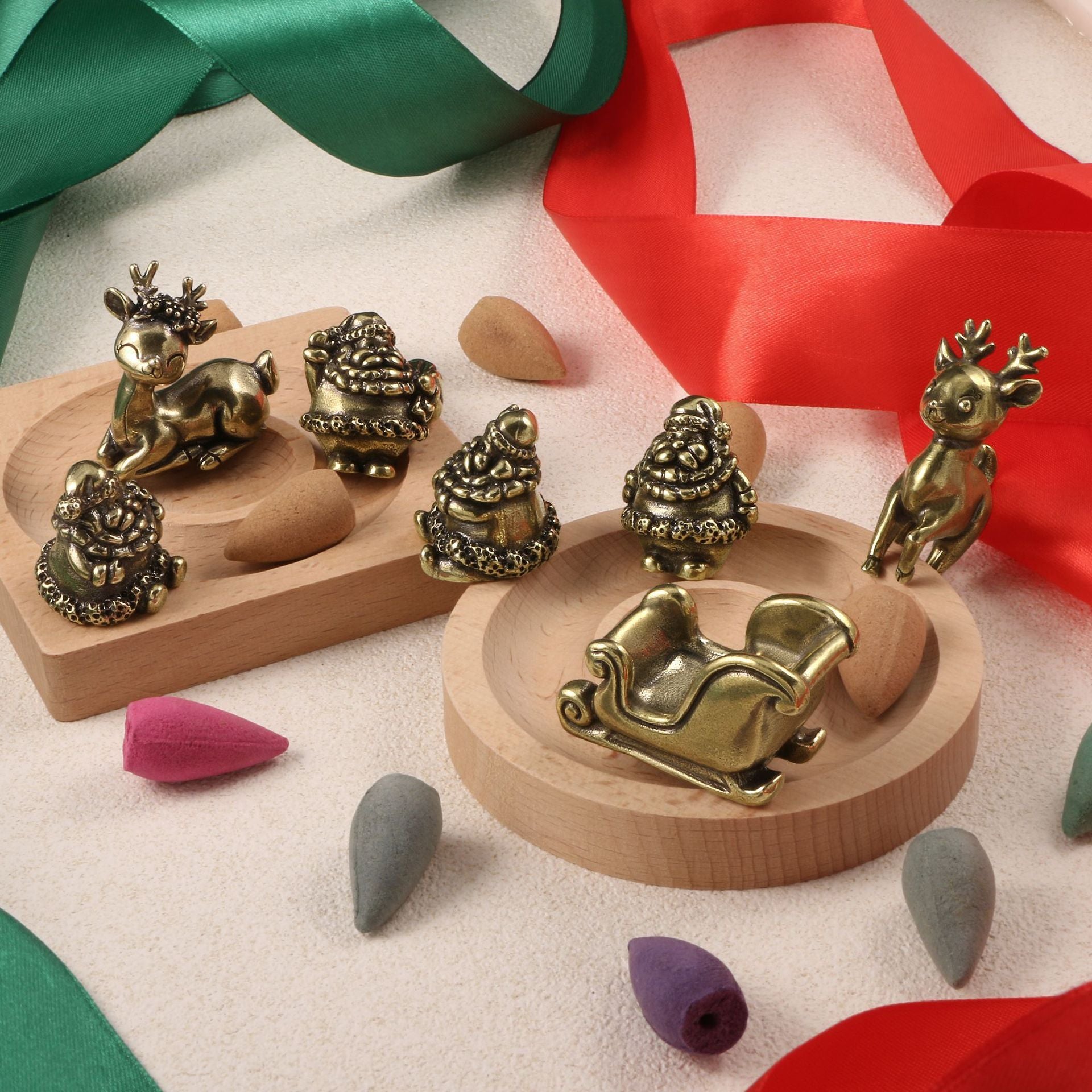 Christmas Sled Creative Antique Reproduction Distressed Ornaments Brass Crafts