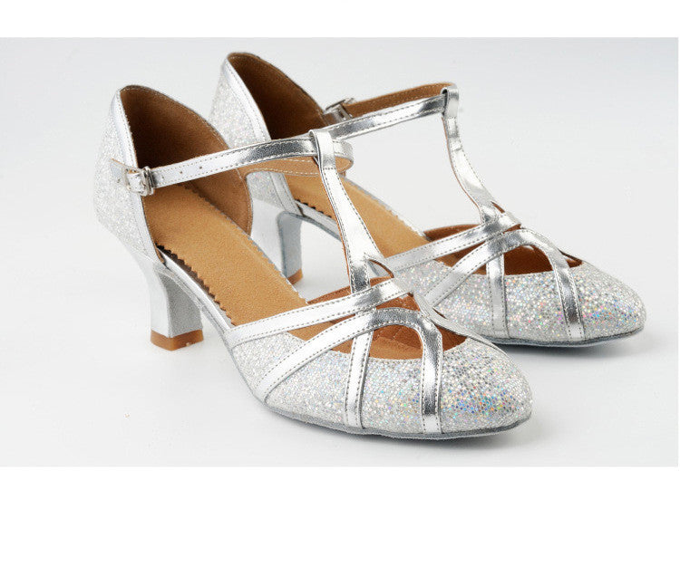 Modern Dance Shoe Women's Gold Sequins