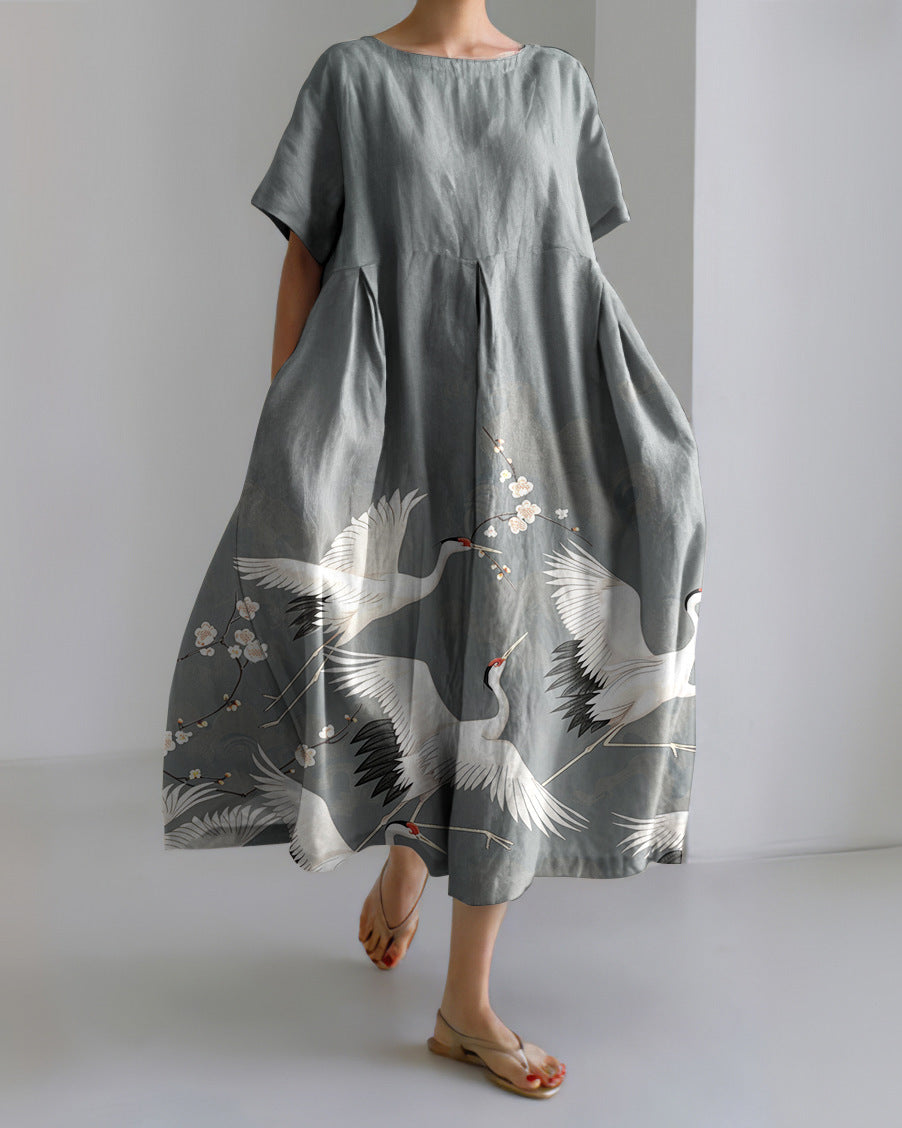 Women's Elegant Casual Printed Short Sleeve Dress