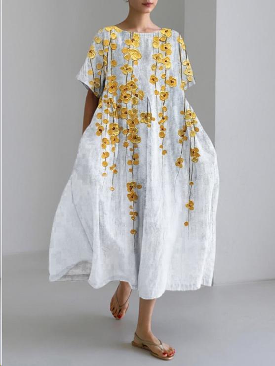 Ladies New 3D Craft Round Neck Dress