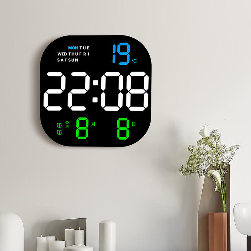 Clock Fashion Living Room Wall Simple LED Color