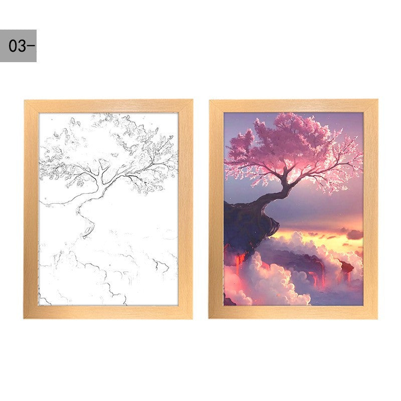 Starry Sky Beautiful Dream Simple Ins Creative Light Painting