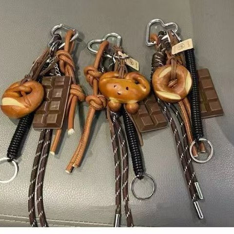 Bag Leather Sausage Dog Pendant Resin