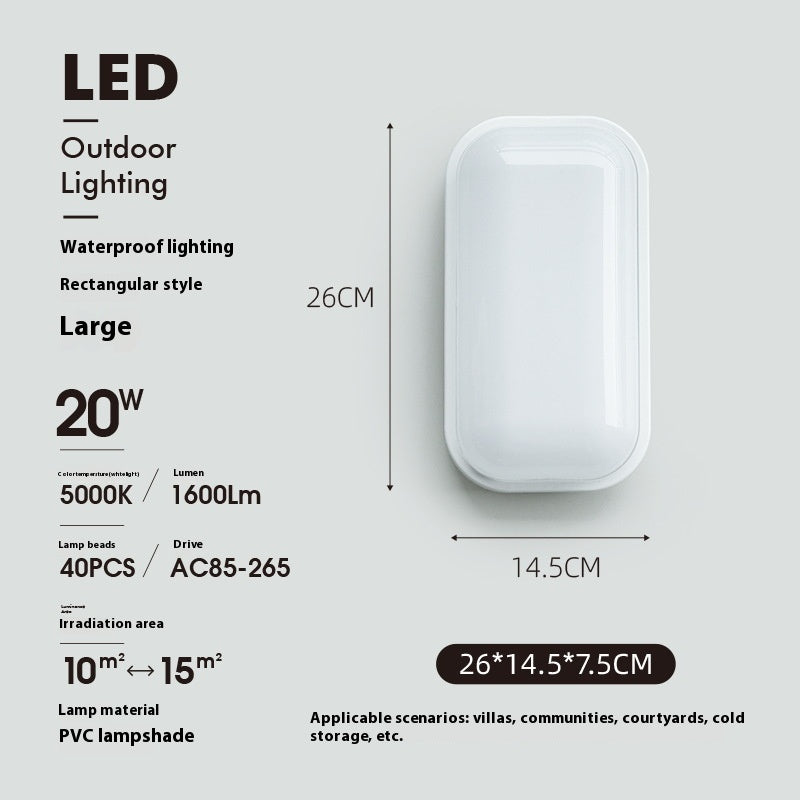 Super Bright Outdoor Waterproof Wall Lamp Aisle Corridor Balcony