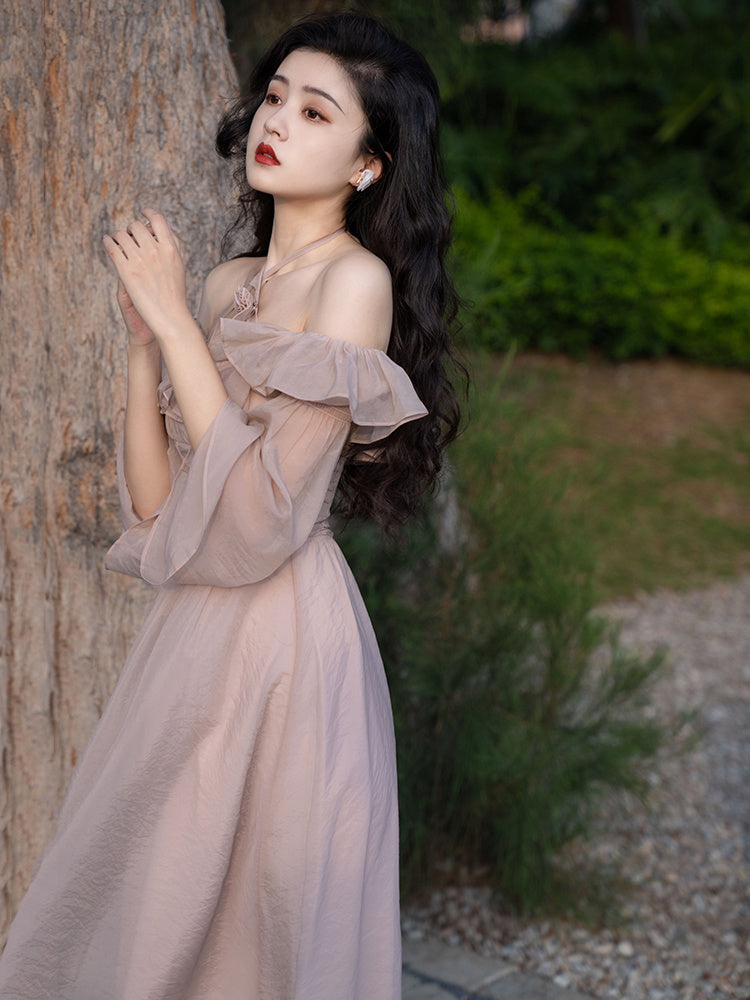 Temperament Ruffle Edge Tea Break Dress