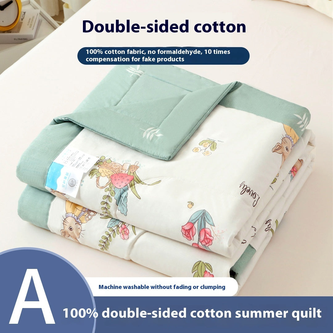 Class A Double-sided Cotton Printing Summer Blanket One-piece Pure