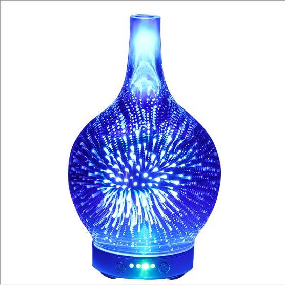 Glass colorful 3D aromatherapy machine night light