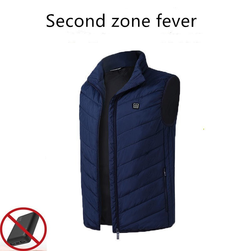USB charging heating stand collar cotton jacket