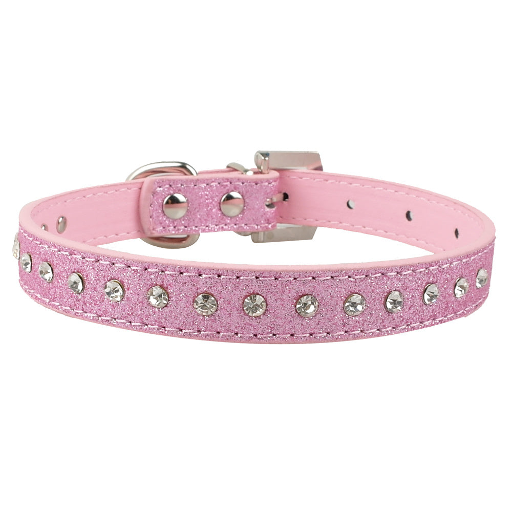 Shiny Hot Rhinestone Dog Cat Comfortable Korean Velvet Pet Leash