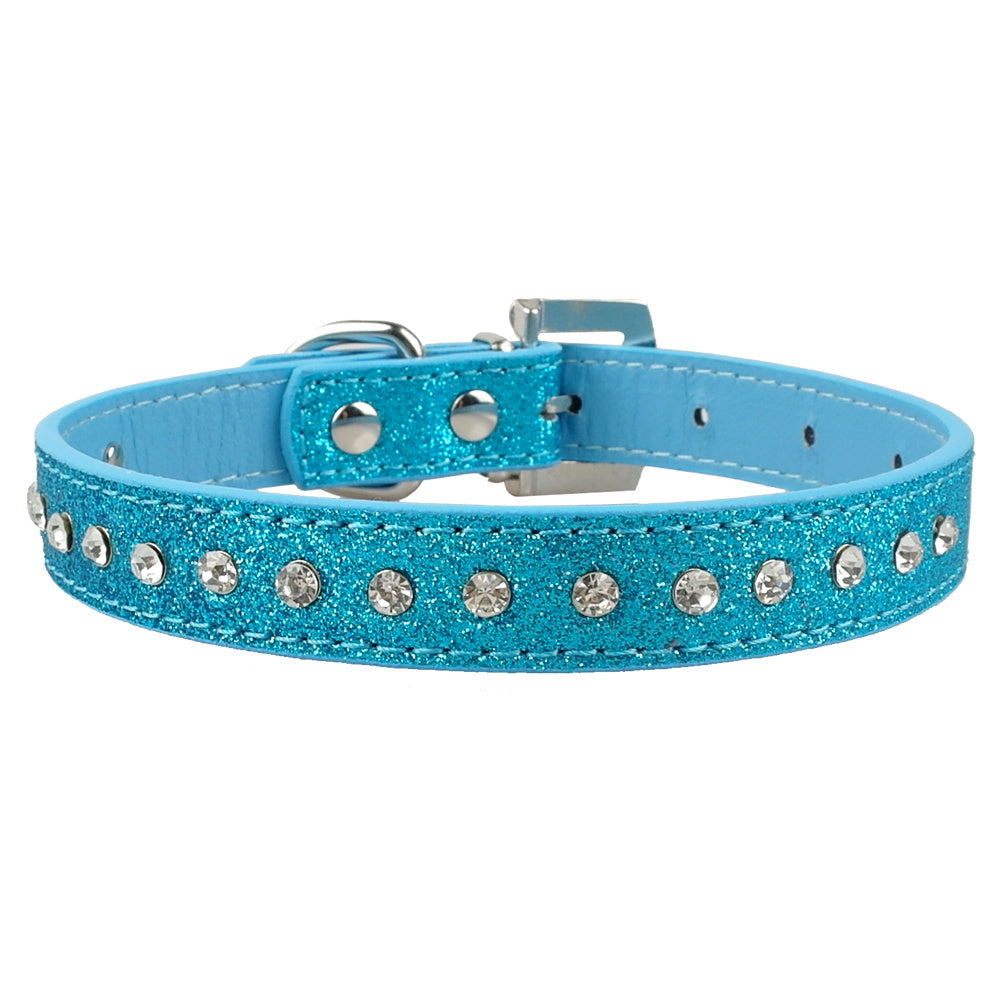 Shiny Hot Rhinestone Dog Cat Comfortable Korean Velvet Pet Leash
