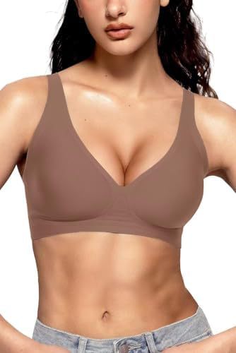 Women's Seamless Brassiere Deep V Without Steel Ring