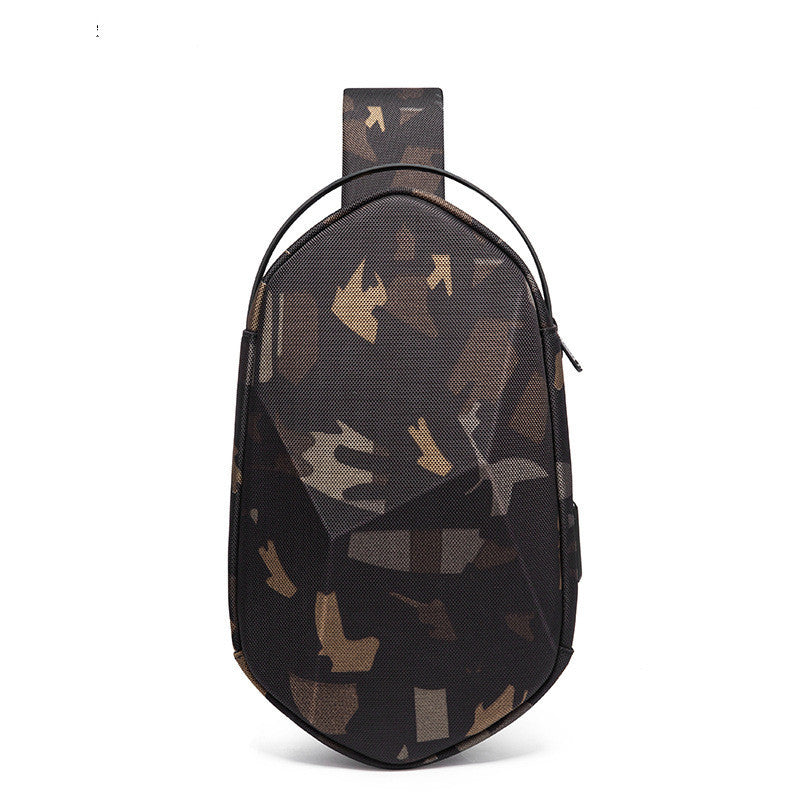Hard shell polyhedron fashionable men's bag