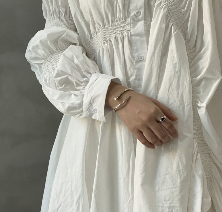 Simple plain silver  bracelet