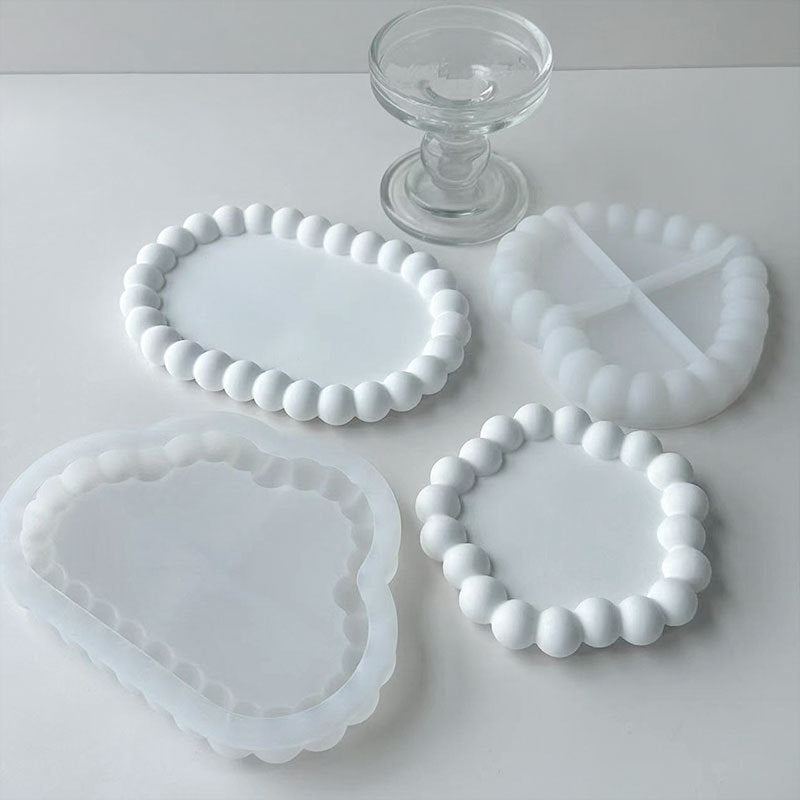 Silicone Bubble Tray Coaster Silicone Mold Table Storage Coaster DIY Plaster Epoxy Mirror Mold