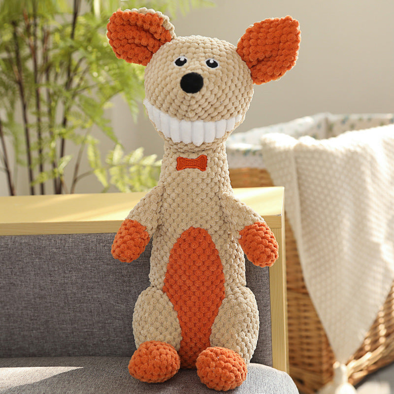Pet Supplies Plush Toy Molar Long Lasting Corduroy Sounding Doll