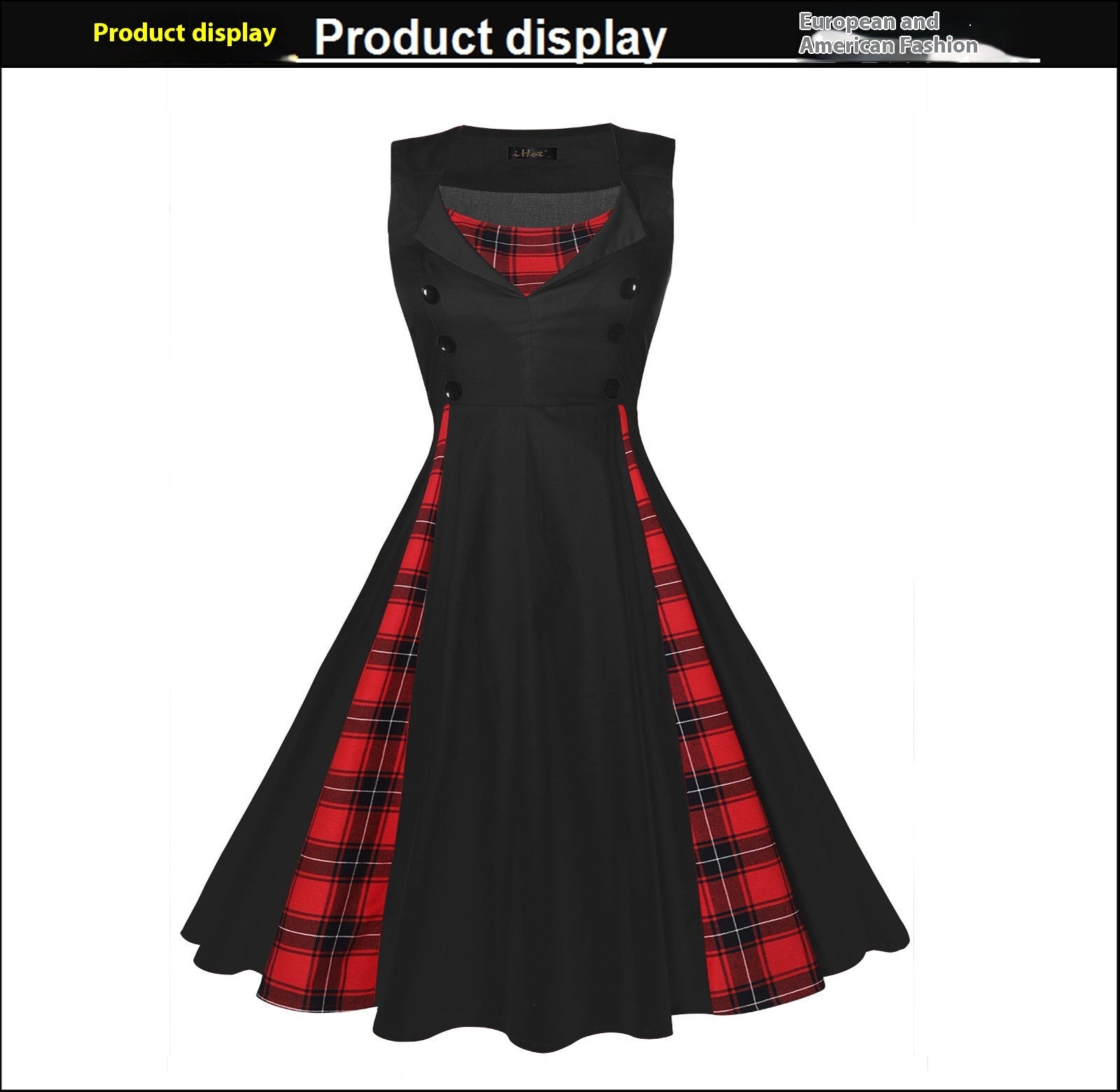 Women's Waist-tight Large Swing Hepburn Style Elegant Retro Dress