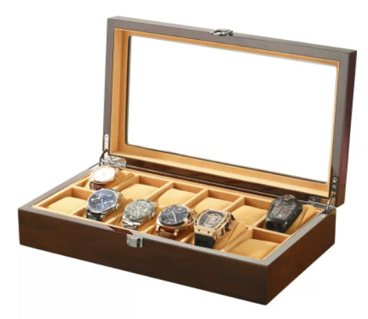 Wooden storage box for jewelry watch bracelet