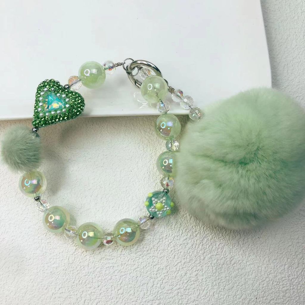 Rabbit Fur Ball Mobile Phone Charm