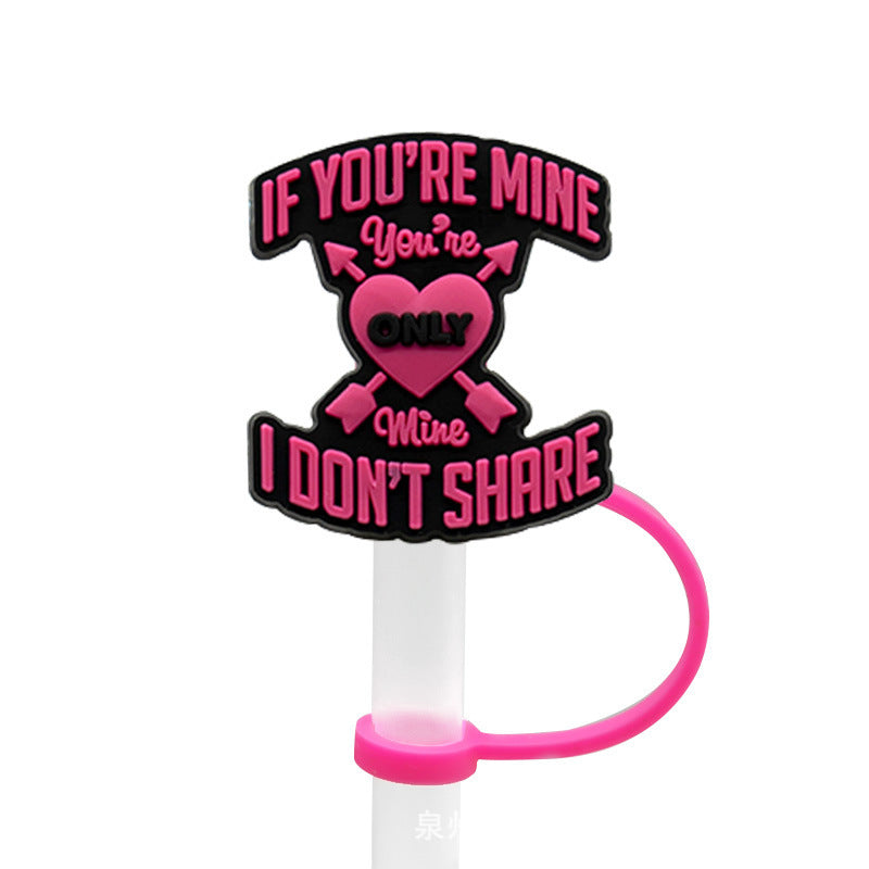 New Valentine's Day Series Straw Mouthpiece