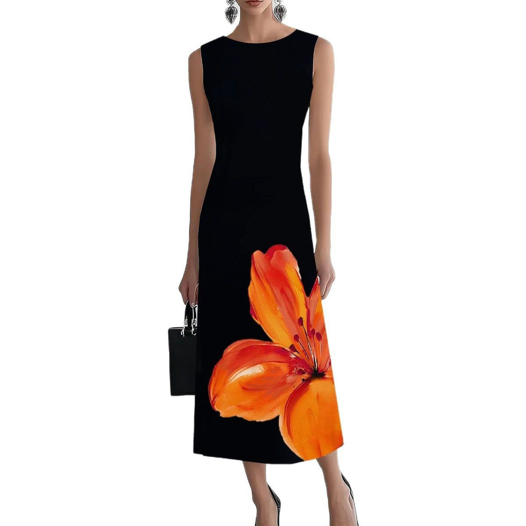 Printed Elegant Workplace Party Holiday Dress