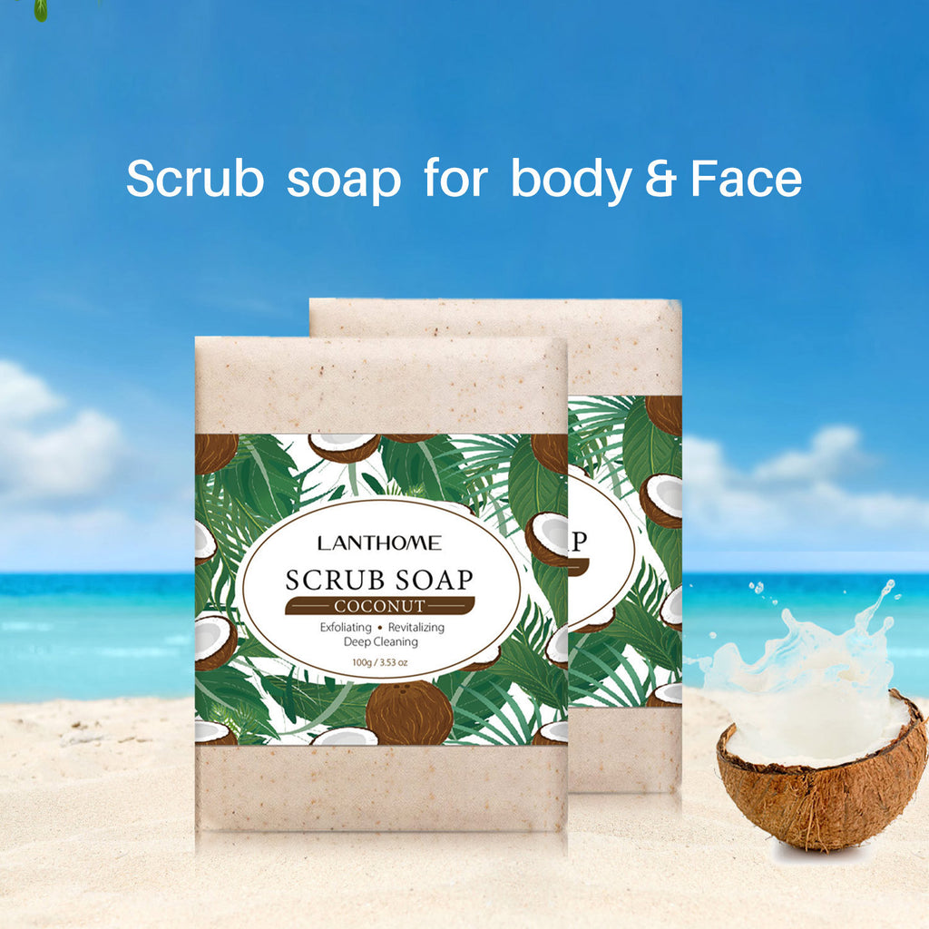 Facial Scrub Soap Essential Oil Cleansing Facial Body Scrub Soap