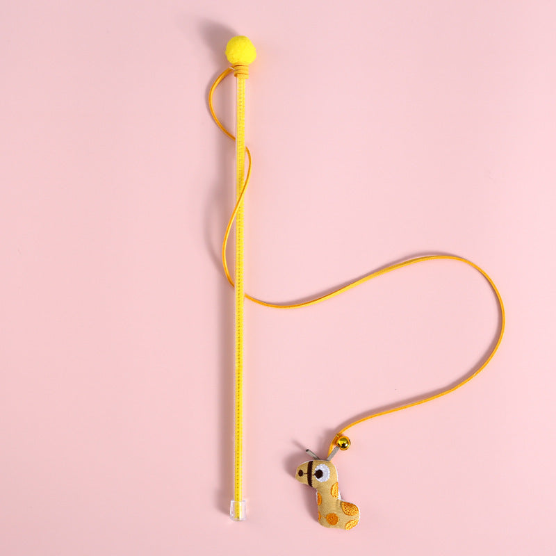 Cartoon Plush Bell Cat Teaser Interactive Sound Toy