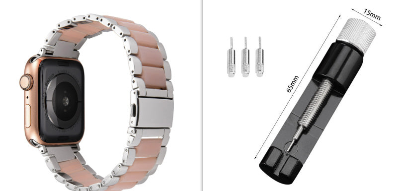 Resin Strap Stainless Steel Three Bead Replacement