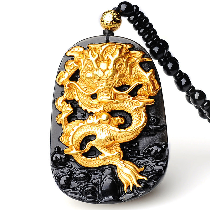 Golden Dragon Plated Pendant Necklace