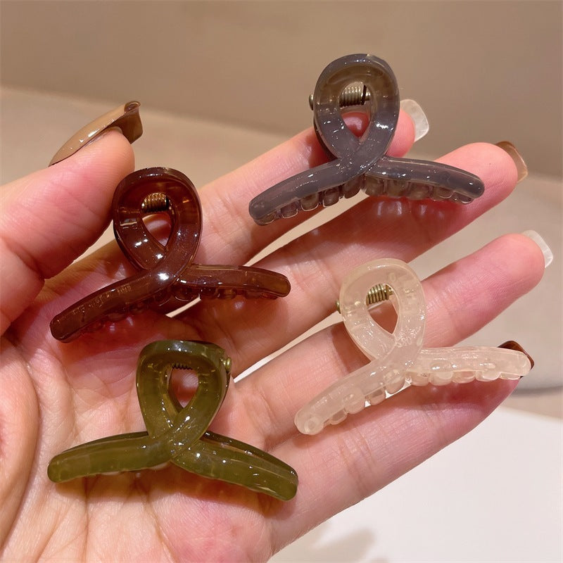 All-match Bangs Side Small Claw Clip Girl Heart Jelly Color