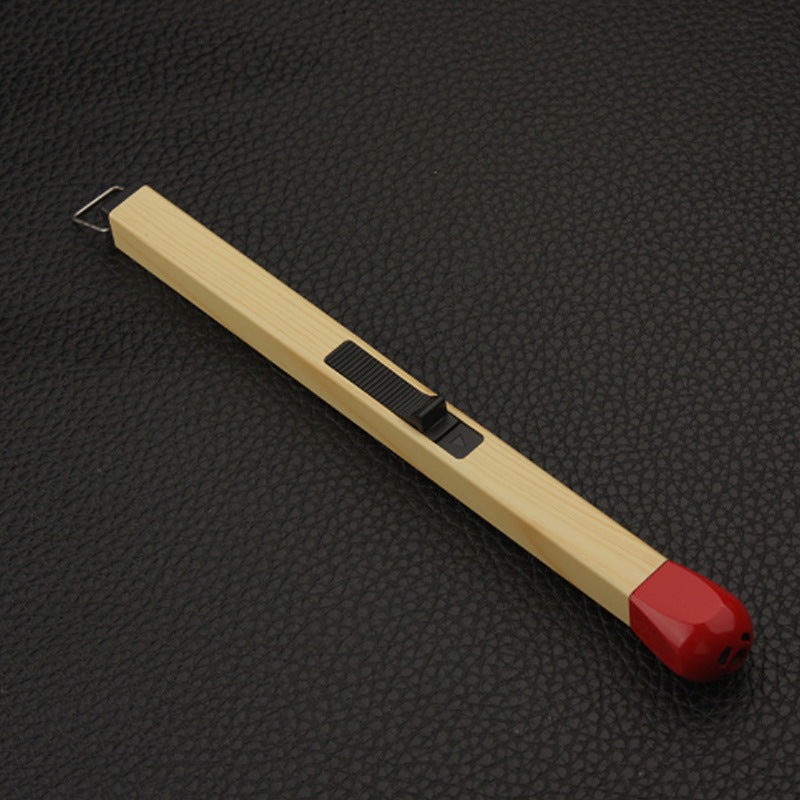 Tiktok Same Practical Lengthened Match Stick Burning Torch Kitchen Dedicated Gas Stove Inflatable Metal Lighter