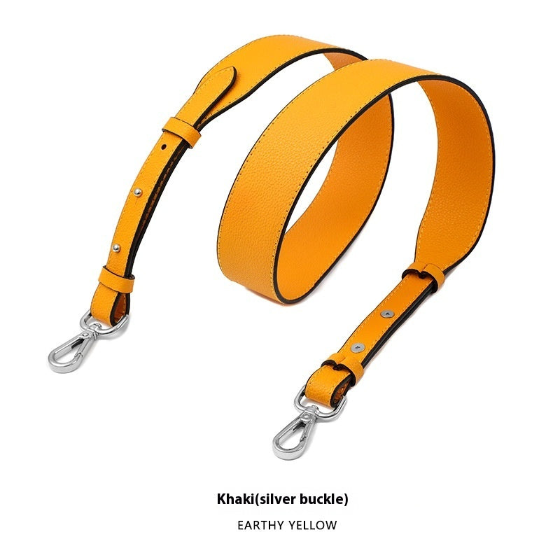 Cowhide Milled Double-sided Wide Shoulder Strap All-match Adjustable