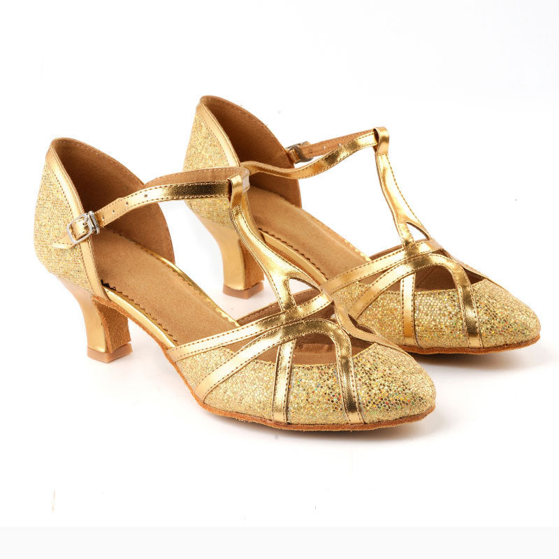 Modern Dance Shoe Women's Gold Sequins