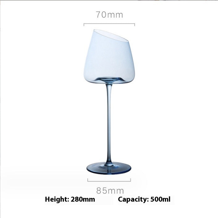 Klein Blue Crystal Glass Goblet Red Grape Wine Glass