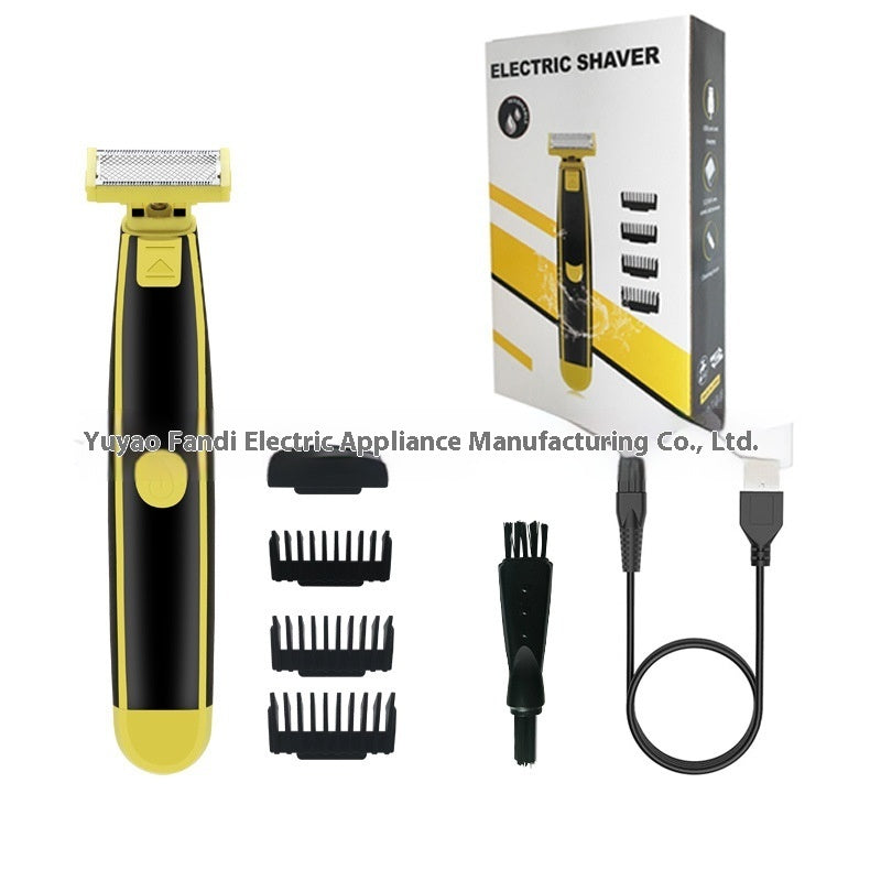 Men's Shaver USB Charging Fully Washable Shaver Leg Hair Facial Electric Shaver