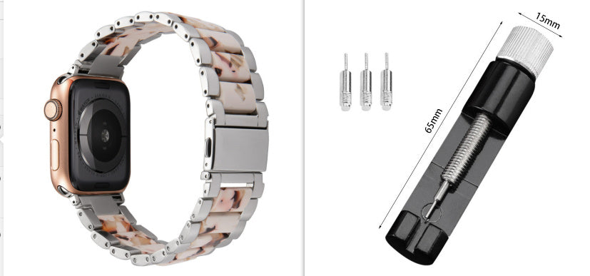 Resin Strap Stainless Steel Three Bead Replacement