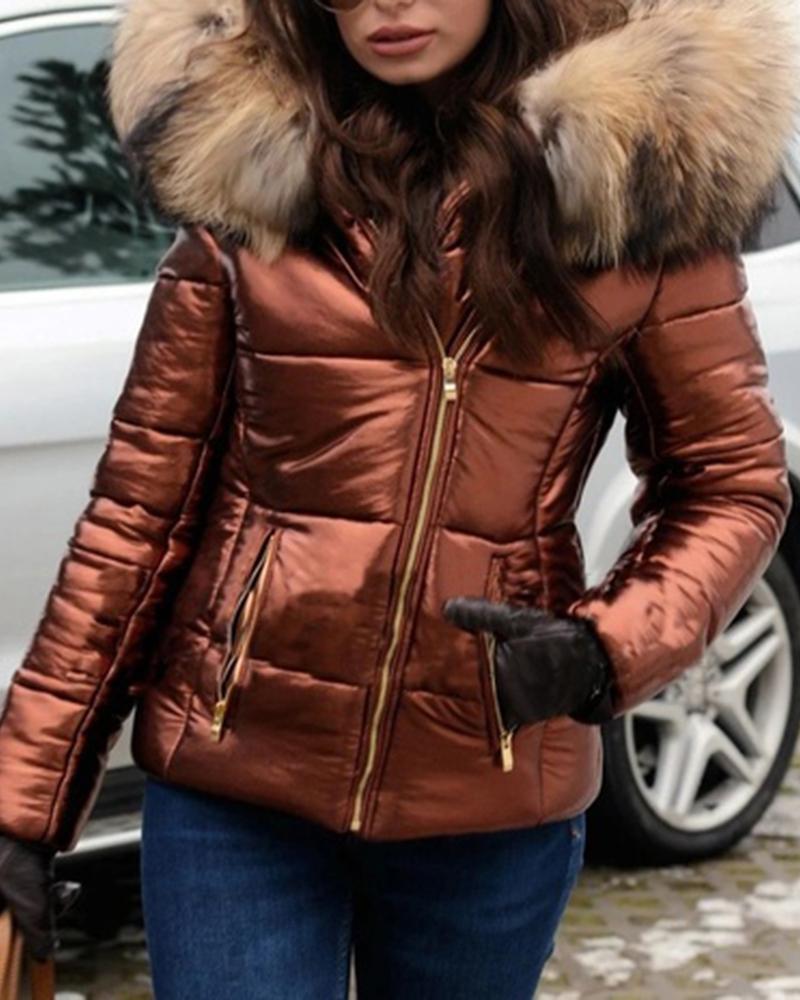 Short women's down coat