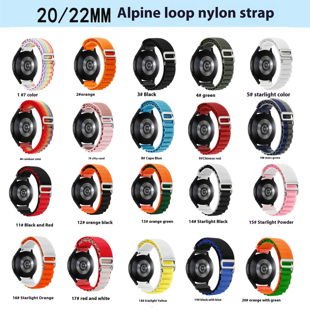 Watt4 5 6 Strap 18 20 22mm Nylon Watchband