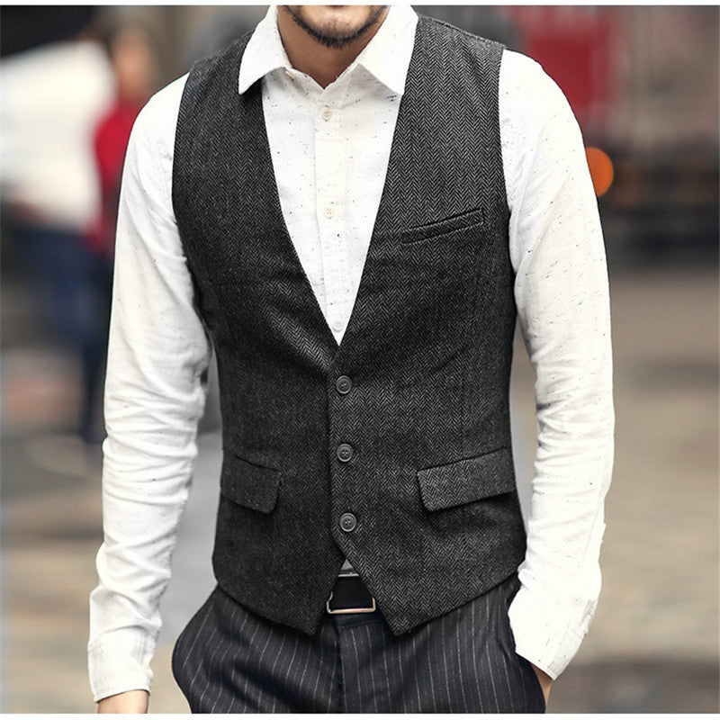 Woolen casual vest