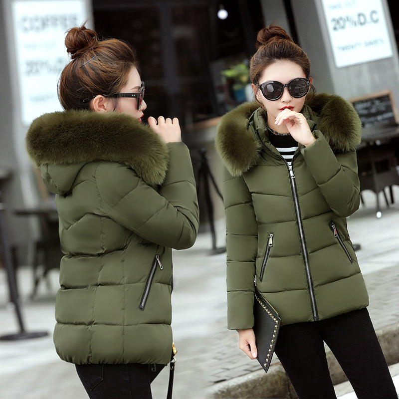 Korean Style Hooded Padded Jacket All-Match Small Padded Jacket